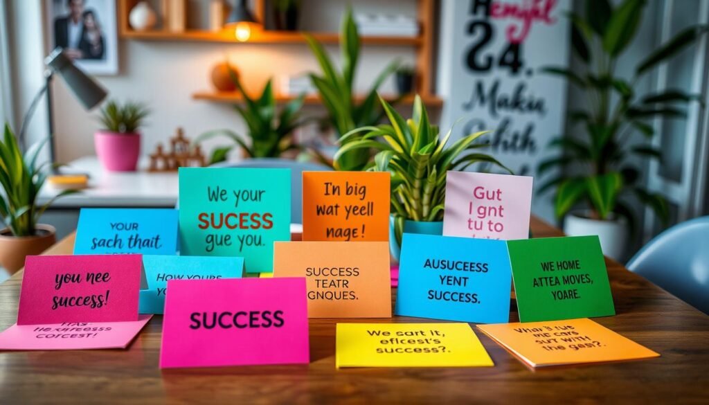 success mindset affirmations table